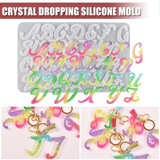Silicone Letter Keychain Mold Alphabet Jewelry Pendant Resin Epoxy Casting Mould