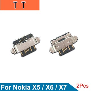  อะไหล่พอร์ตชาร์จ USB แบบเปลี่ยน สําหรับ Nokia X5 X6 X7 TA-1099 2 ชิ้น ต่อล็อต