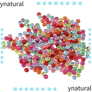 Ynatural ลูกปัดอะคริลิค ทรงกลม แบน รูปหัวใจ ดาว สําหรับทําเครื่องประดับ DIY 300 ชิ้น