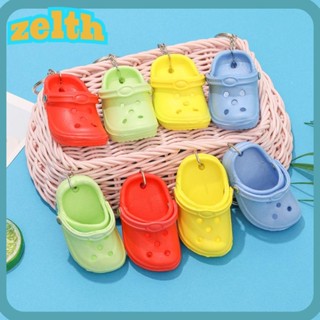 Zelth พวงกุญแจ จี้รูปรองเท้า Croc น่ารัก ขนาดเล็ก 5 ชิ้น สําหรับห้อยกระเป๋าเป้สะพายหลัง เครื่องประดับ