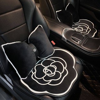 The New Cars Cushion Four Seasons Universal Camellia Seat Cushion Trending Cartoon Machine Washable Non-Slip Front and Rear Row Womens Seat Cushion wOiO