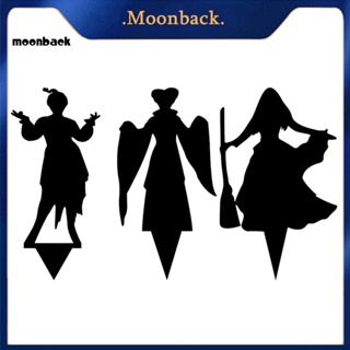 &lt;moonback&gt; รูปแม่มดฮาโลวีน เหล็ก สําหรับตกแต่งสวน สนามหญ้า 3 ชิ้น