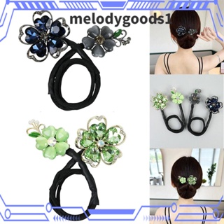 Melodygoods1 กิ๊บติดผม คริสตัล ดอกไม้ เครื่องประดับผม มัดผม ซาลาเปา แฟชั่น สําหรับเด็กผู้หญิง