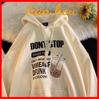 พร้อมส่ง เสื้อกันหนาว ผ้าฟลีซ แบบหนา มีฮู้ด ทรงหลวม เข้ากับทุกชุด สไตล์เกาหลี สําหรับผู้หญิง