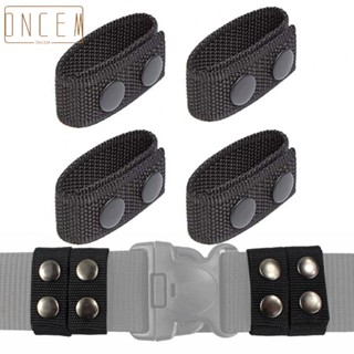 【ONCEMOREAGAIN】Adjustable Belt Buckle Keeper 4 Nylon Snaps for Secure Fastening and Reliability