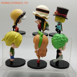 Onehome โมเดลฟิกเกอร์ One Piece Luffy Law Sabo Sanji Zoro Nami ของขวัญ ของเล่นสําหรับเด็ก 6 ชิ้น ต่อชุด