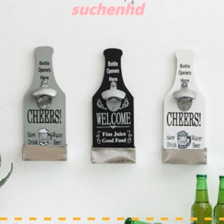 Suchenhd ที่เปิดขวดเบียร์ แบบไม้ ติดผนัง อุปกรณ์เสริม สําหรับห้องครัว