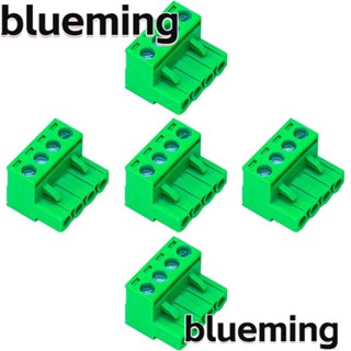 Blueming2 สกรูเชื่อมต่อ PCB เมาท์ PCB 5.08 มม. เมาท์ฟินิกซ์ 4 ขา สีเขียว 5 ชิ้น