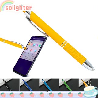 Solighter ปากกาลูกลื่นโลหะ อเนกประสงค์ พร้อมไฟ LED 2 ชิ้น