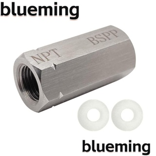 Blueming2 อะแดปเตอร์ข้อต่อ 1/8 BSPP ตัวเมีย 1/8 NPT ตัวเมีย สเตนเลส สีเงิน สําหรับเพนท์บอล PCP