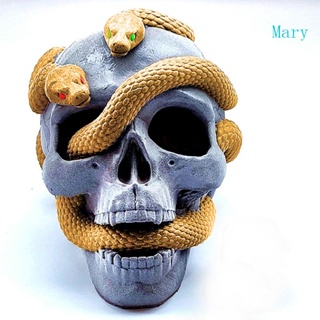 Mary แม่พิมพ์ซิลิโคนเรซิ่น อีพ็อกซี่ รูปหัวกะโหลก 3D สําหรับทําสบู่ เค้ก ฟองดองท์ DIY