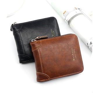 AMIKABAG(MK1936) กระเป๋าสตางค์ผู้ชาย MenBense LEATHER เป็นหนังPUสัมผัสนิ่ม