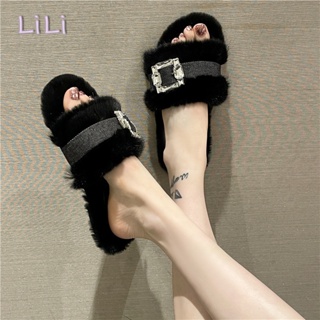 LiLi  รองเท้าแตะหญิง รองเท้าแตะ ลำลองสำหรับผู้หญิง พื้นรองเท้าหนามาก FMT02 36Z230909