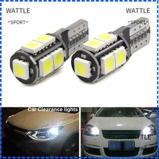 Wattle หลอดไฟติดป้ายทะเบียนรถยนต์ LED COB 5050 9SMD สีขาว 2 ชิ้น 2 ชิ้น