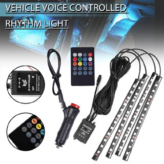 Car Interior Footwell LED Strip Lights RGB Multicolour Remote Atmosphere Lamp