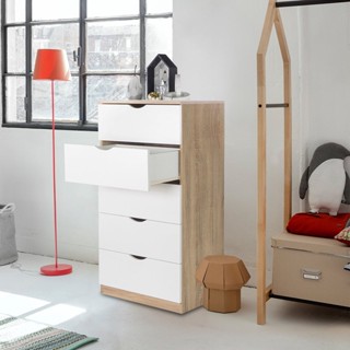 [กทม. 3-5 วัน ส่ง] SB Design Square ตู้เตี้ยลิ้นชัก รุ่น Pody สีขาว (60X40X110 ซม.) แบรนด์ KONCEPT FURNITURE