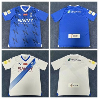 เสื้อกีฬาแขนสั้นลําลอง ลายทีมชาติฟุตบอล Riyadh Crescent Home Away Fan Edition คุณภาพสูง ไซซ์ 23-24