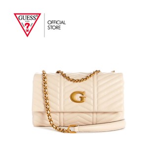 GUESS กระเป๋าสะพายผู้หญิง รุ่น QB897621 LOVIDE CONVERTIBLE XBODY FLAP สีขาว