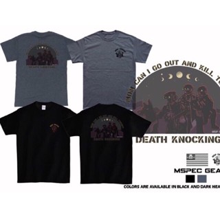 เสื้อยืดแขนสั้นคอกลมMSPEC GEAR T-Shirt ลาย  Death Knocking 🌚 เสื้อยืด พิมพ์ระบบDTG ทันสมัยไม่ร้อนไม่หนา ใส่สบาย ของแท้1