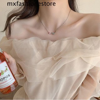 Mxfashione สร้อยคอผู้หญิง ย้อนยุค เรียบง่าย น้ํามัน ดอกทิวลิป หวาน วินเทจ สไตล์เกาหลี โช้คเกอร์