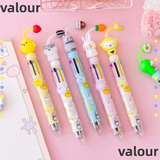 Valour ปากกาลูกลื่น ลายการ์ตูนสัตว์ 8 สี พร้อมจี้เครื่องเขียน