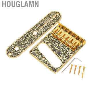 Houglamn Electric Guitar Saddle Bridge  Golden Set For Replacement