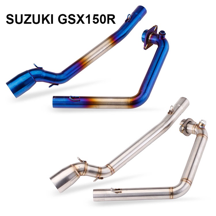 สแตนเลสรถจักรยานยนต์ท่อไอเสียข้อศอกท่อสําหรับ Suzuki GSX-150R GSXS150 ท่อไอเสียด้านหน้า Link ท่อ