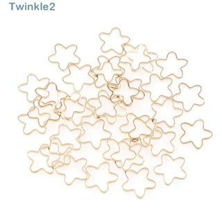 Twinkle จี้รูปกลีบดอกไม้ โลหะ 12 มม. 2 สี สําหรับทําเครื่องประดับ สร้อยคอ 40 ชิ้น