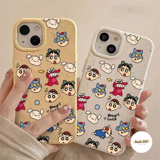 เคสโทรศัพท์มือถือ แบบนิ่ม ลายการ์ตูนชินจัง ย่อยสลายได้ เป็นมิตรกับสิ่งแวดล้อม สําหรับ IPhone 11 14 15 12 13 Pro MAX 7 15 6 8 6S Plus 7Plus XR XS X MAX SE 2020