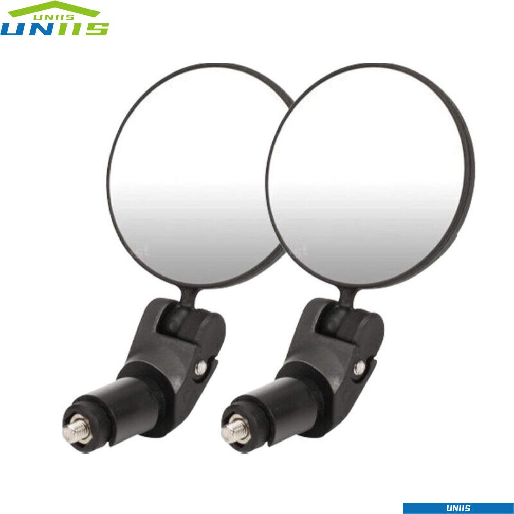 Uniis กระจกมองหลัง พื้นผิวนูน สําหรับจักรยานเสือภูเขา 360 ° แท่งกระจกสะท้อนแสง แบบหมุนได้
