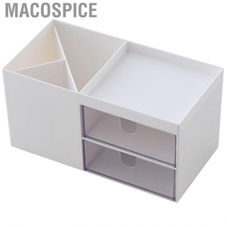 Macospice Desk Organizer  Compartmentalized Design Large Space Desktop Storage Box Minimalism Style Multifunction with Drawer for Dormitory Living Room
