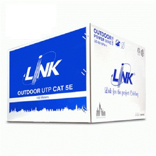 LINK สายแลน US-9016MW มีสลิง มีไฟเลี้ยง CAT6E Outdoor UTP PE w/Drop Wire &amp; Power Wire Cable 305เมตร