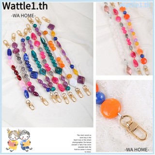 Wttle สายโซ่ลูกปัดหินเรซิน หลากสี สําหรับแขวนกระเป๋าถือ โทรศัพท์ DIY