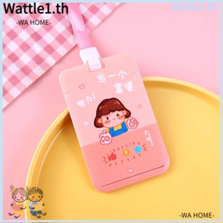 Wttle สายคล้องบัตร ลายการ์ตูนน่ารัก มีซิป