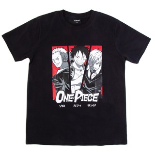 ขายร้อน One Piece  Black T-shirt New Arrival [สินค้าลิขสิทธิ์แท้/พร้อมส่ง] วันพีซ ลายใหม่ เสื้อยืดลำลอง