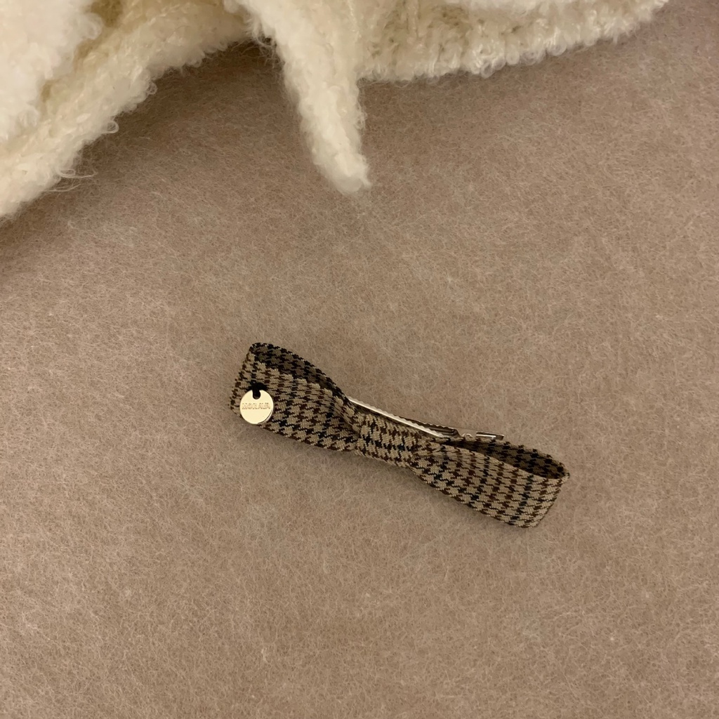 กิ๊บติดผม ลายสก๊อต ประดับโบว์ สไตล์เรโทร สําหรับผู้หญิง - รูปที่ 6