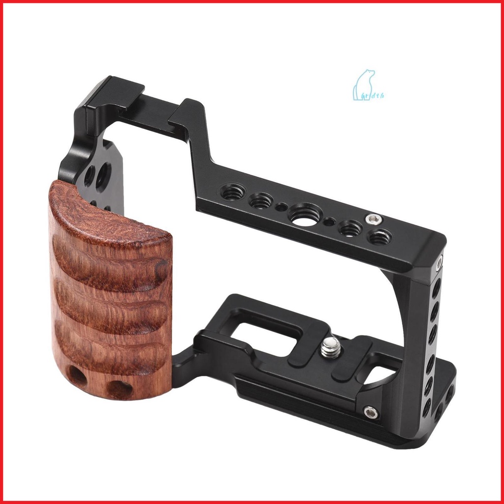 Andoer Video Cage for  ZV-E10 Camera - Aluminum Alloy Cage with Cold Shoe Mount for Professional Filmmakers