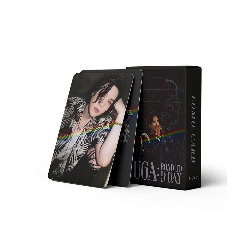 การ์ดโลโม่โฮโลแกรมเลเซอร์ BT-S SUGA ROAD เป็น D-DAY V Kim Tae Hyung Jung Kook Solo Album Layover SEV
