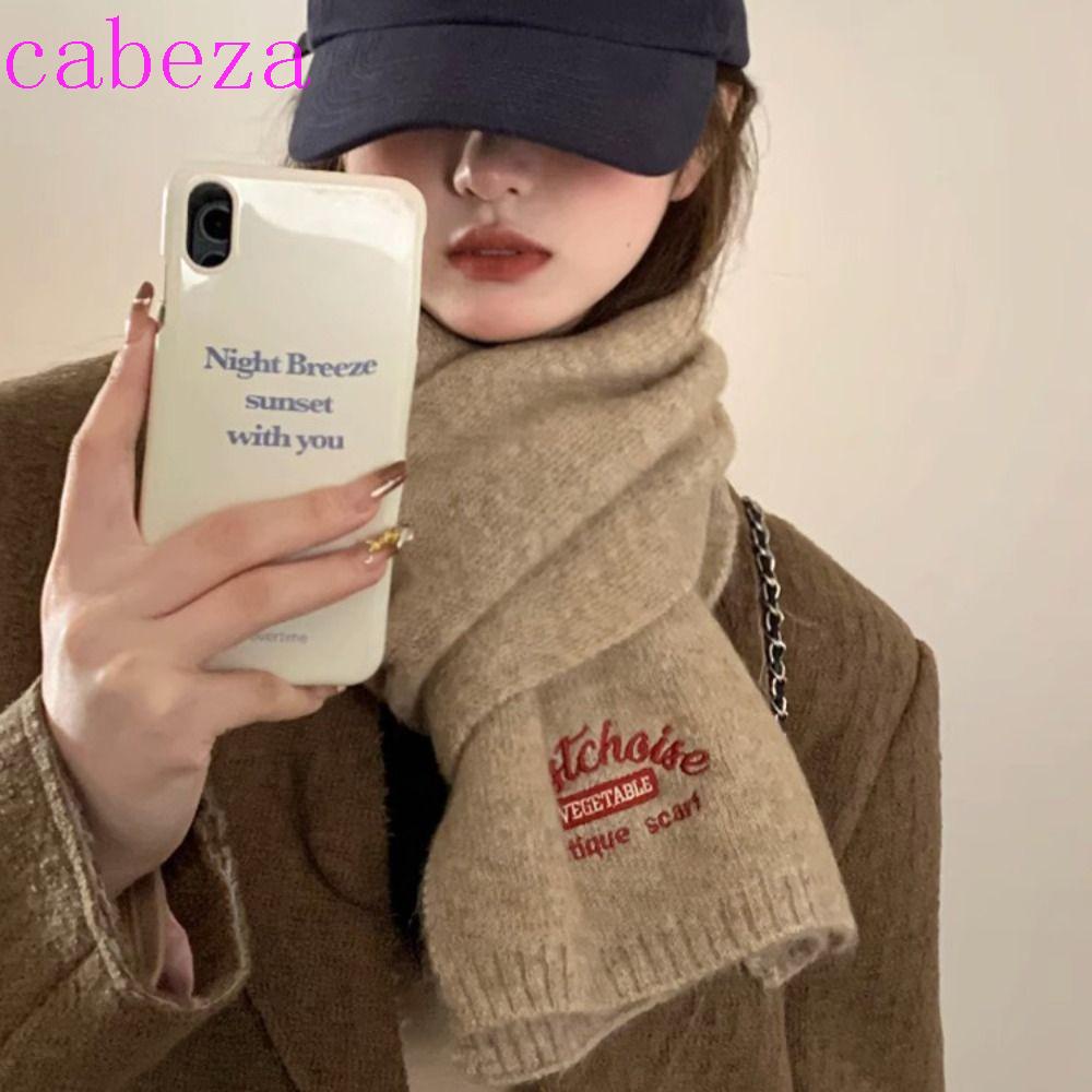Cabeza Winter wool blend Korean version Instagram trendy student high-end knitted warm scarf