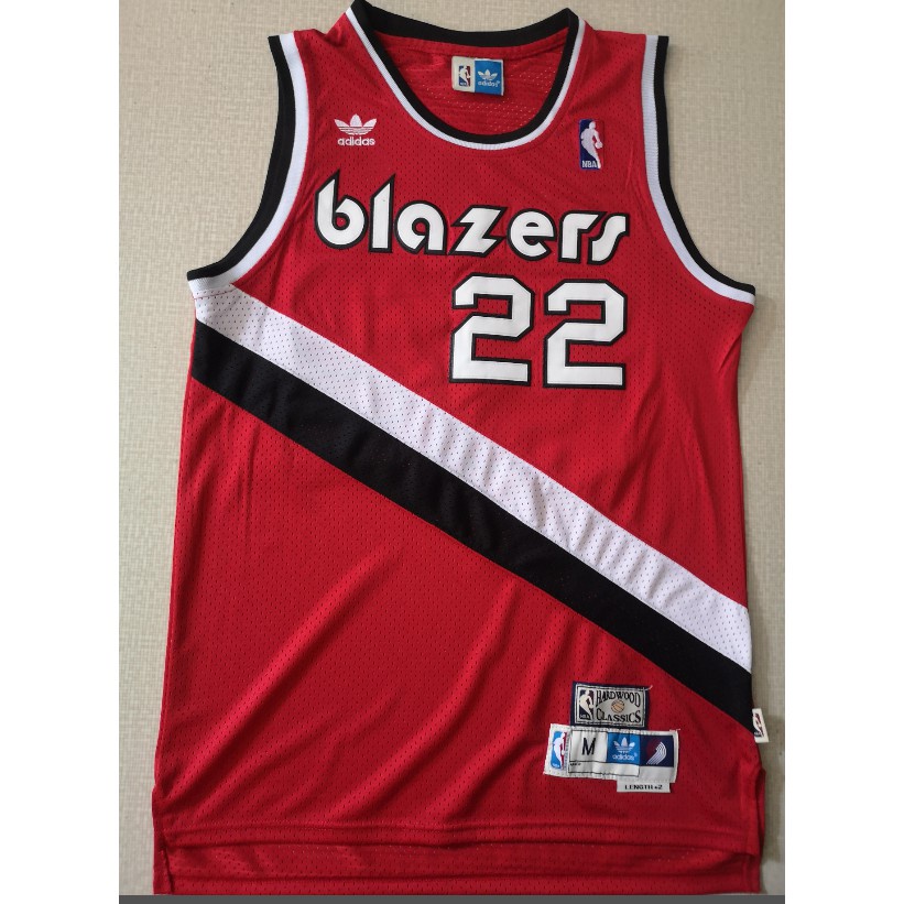เสื้อกีฬาแขนสั้น ลายทีมชาติบราซิล NBA Jersey Portland 2 สไตล์ เสื้อกีฬาบาสเก็ตบอล สีแดง 22 DREXLER 915770