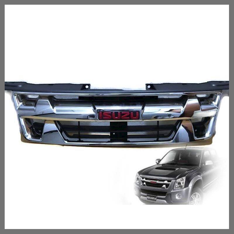 จัดส่งไว กระจังหน้า & กตัวบังกระจังหน้า ISUZU DMAX หน้ากระจัง ISUZU DMAX ปี 2007-2011 PLATINUM ชุบโครเมี่ยม