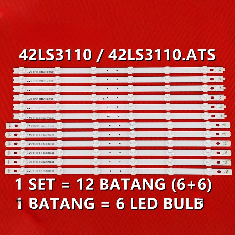 ชุดไฟแบ็คไลท์ LED TV LG 42ls3110 6916l-1028a 6916l-1029a