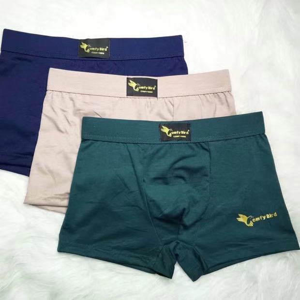 5 COD 3Pieces Men's Boxer Brief High Quality Underwear Spandex Cotton 5