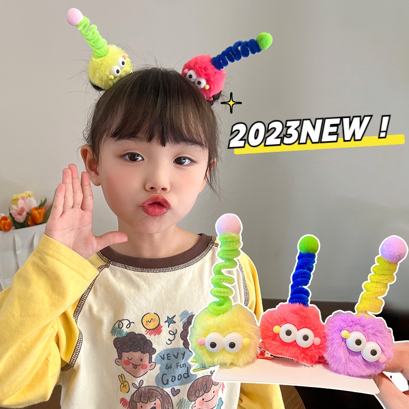 กิ๊บติดผม รูปตุ๊กตาการ์ตูนน่ารัก สีสันสดใส แฟชั่นฤดูหนาว สําหรับเด็กผู้หญิง