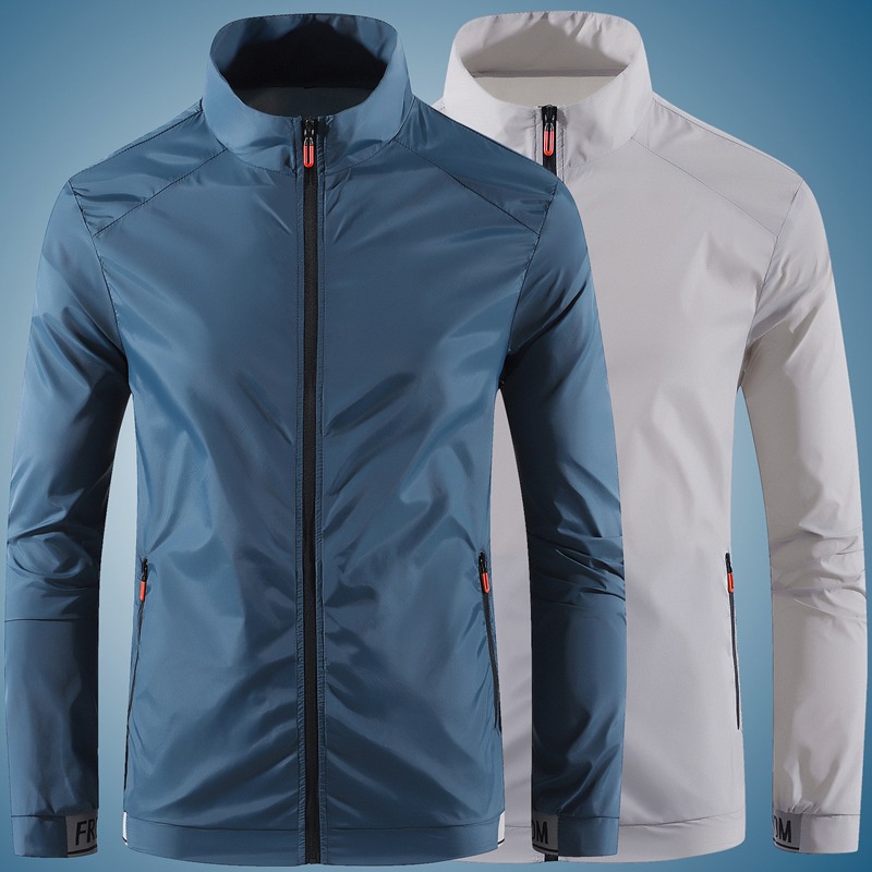 Upf50+ UV เสื้อแจ็คเก็ตผ้าร่ม กันน้ำ ป้องกันแสงแดด กีฬา วิ่ง เดินป่า