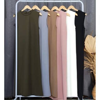 INNER DRESS KNIT TANPA LENGAN PREMIUM