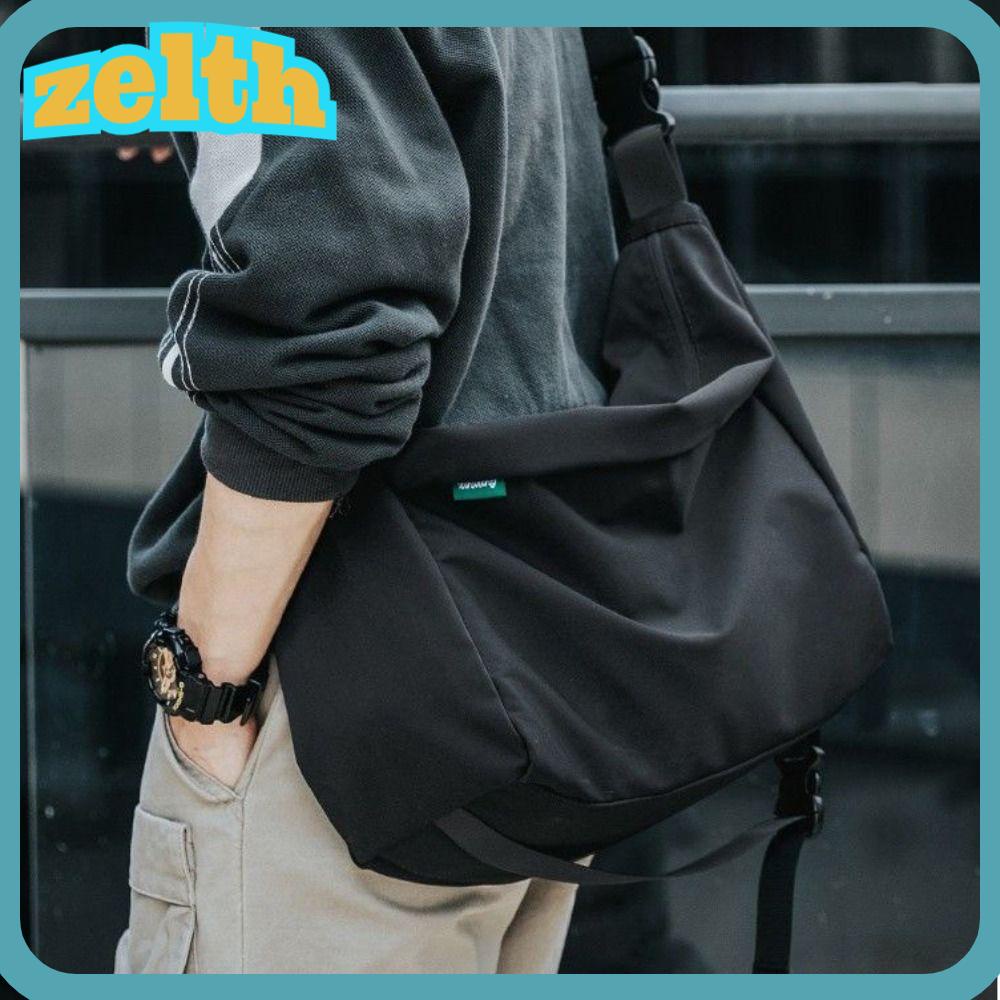 Zelth กระเป๋าสะพายไหล่ กระเป๋าเมสเซนเจอร์ ใส่แล็ปท็อป ขนาดใหญ่ ลําลอง เข้ากับทุกการแต่งกาย สําหรับผู้ชาย