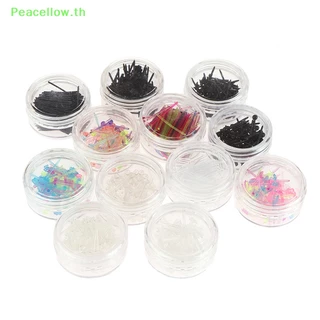Peacellow ชุดต่างหูสตั๊ด พลาสติก กันแพ้ หลากสี 60 ชิ้น 200 ชิ้น