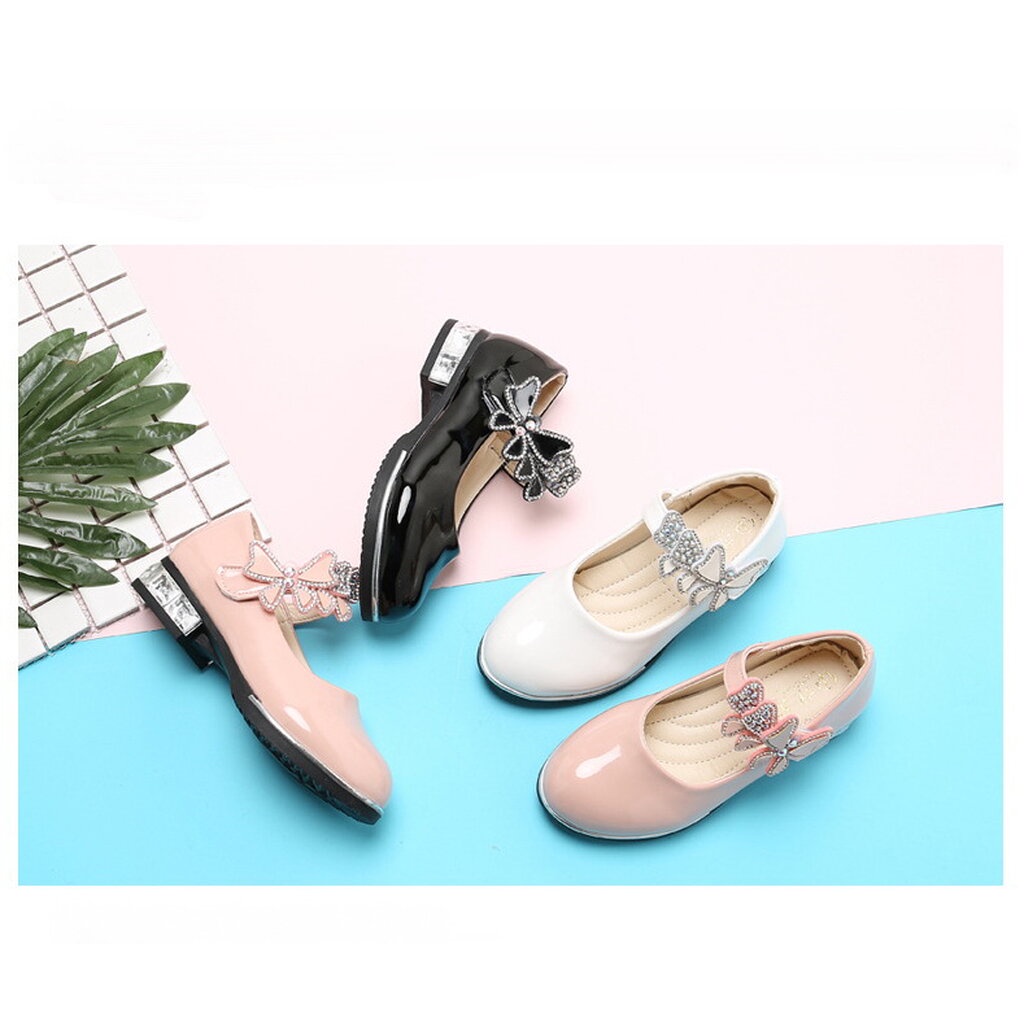Shoe1515- พร้อมส่งจากไทย รองเท้าคัชชูเด็กเล็ก รองเท้าคัชชูเด็กโต มีส้นเล็กน้อย ตกแต่งสายคาดสวย ใส่สบายได้ทุกงาน (ความ...