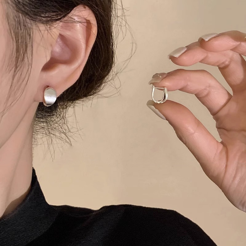 ต่างหูห่วง ย้อนยุค สําหรับผู้หญิง Hikaw เงิน ห่วงต่างหูน่ารัก เจาะ ต่างหู ชุดเครื่องประดับ ไฮโปอัลเลอร์จีนิก - รูปที่ 3